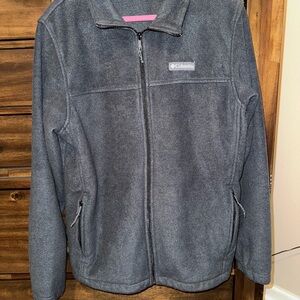 Columbia Charcoal Full-Zip Fleece Jacket